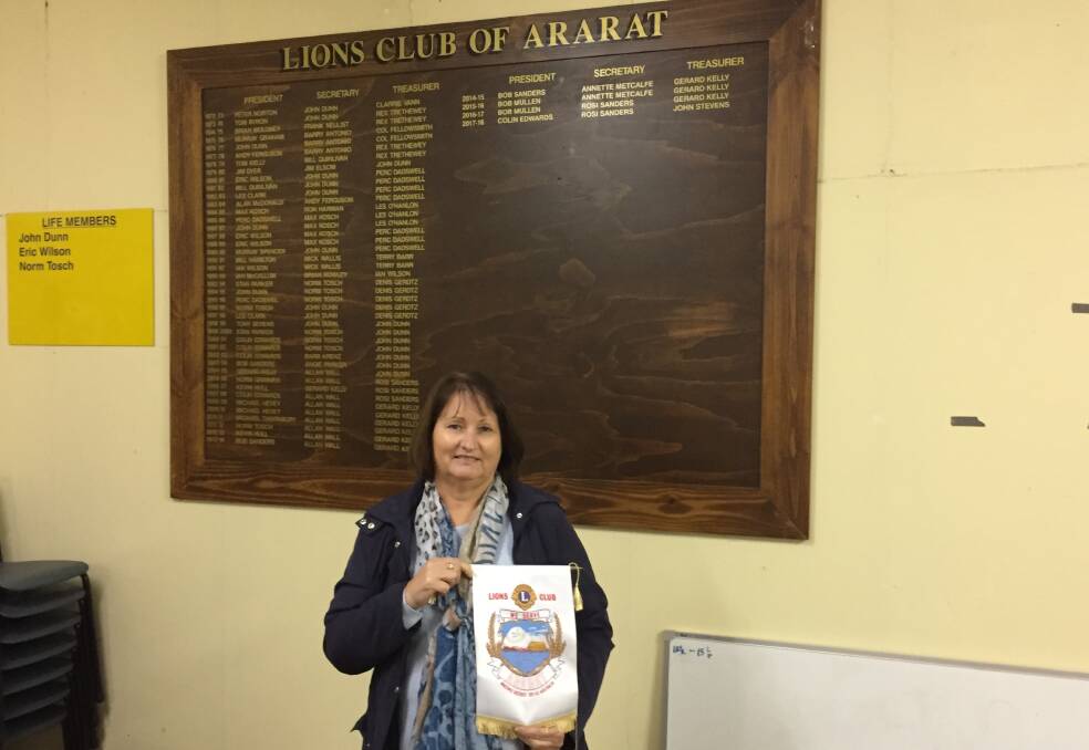 PROUD LION: Newly elected Lions Club of Ararat president Rosi Sanders. Picture: KLAUS NANNESTAD