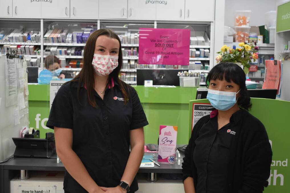 SOLD OUT: Izzy Laws and Fifa Kiswaya of Priceline Pharmacy Ararat. Picture: James Halley