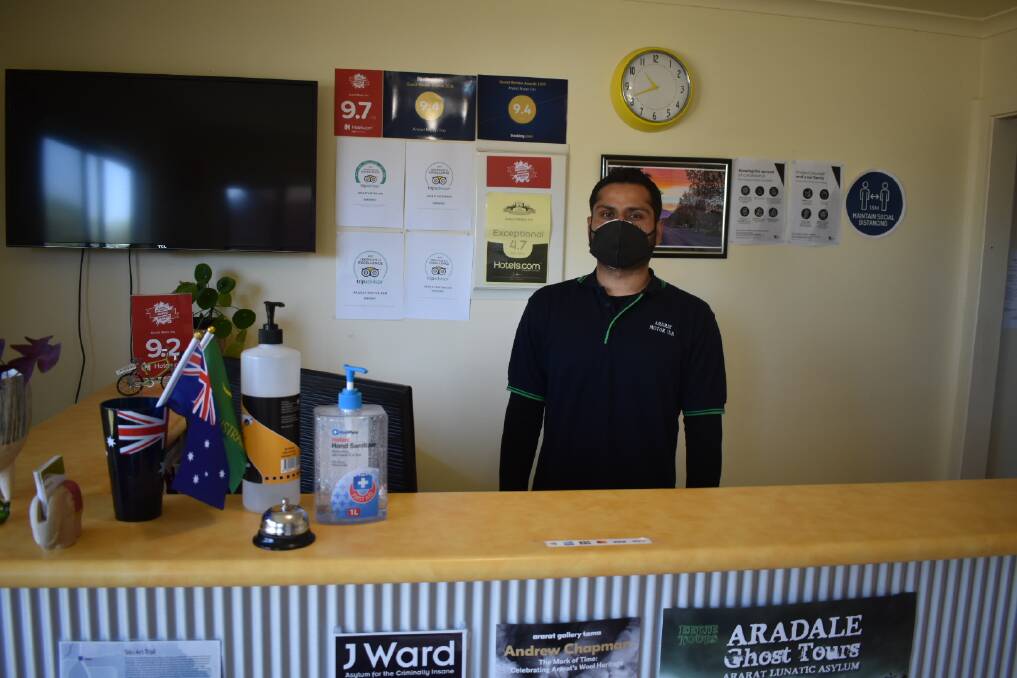 READY: Ararat Motor Inn's Michael Patel is ready for tourists to return. Picture: JAMES HALLEY