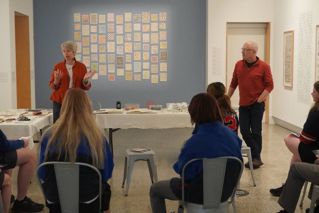 LEARN: Tim Craker and Carole Wilson talk to Ararat College students at TAMA. 