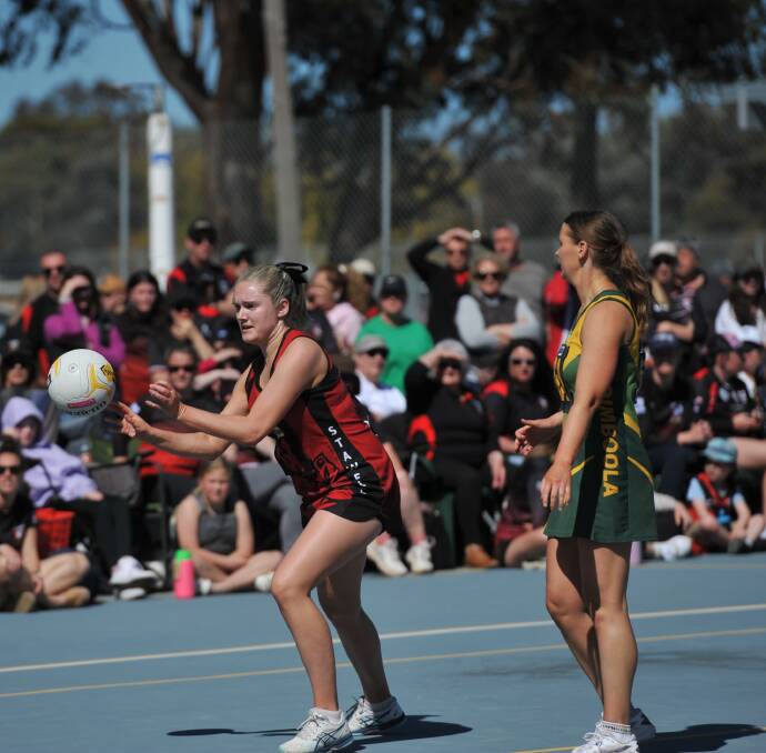 Stawell goal shooter Ebony Summers has had a strong start to the 2024 season. Picture by John Hall