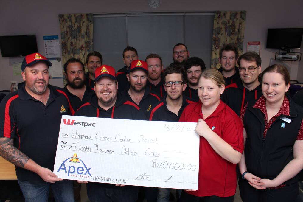 Apex donates to cancer centre