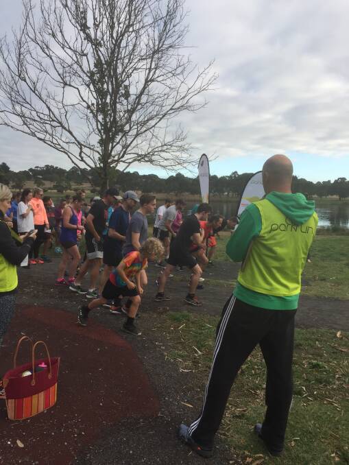 The starting line at a recent Hamilton parkrun. A team of volunteers is bringing the event to Ararat, with the first event to be held this Saturday.