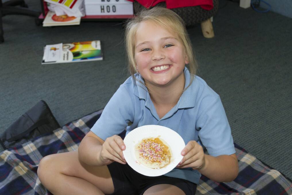 Pupils at Ararat's St Mary's Primary School tucked into pancakes for Shrove Tuesday. Pictures: Peter Pickering