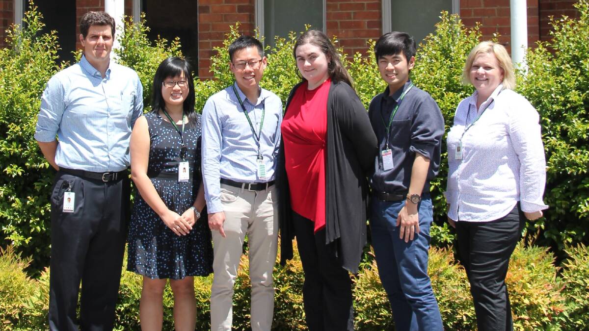 ARRIVED: Interns Dr Cody Passier, Dr Joey Lam, Dr John Kuan, Dr Amy Schmidt, Dr Tom Na and junior medical officer manager Sarah Woodburn. Picture: CONTRIBUTED