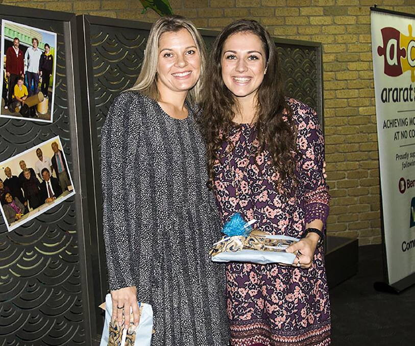 GUESTS OF HONOUR: Speakers Sarah Holland and Maddy Vernon at the Ararat Community Enterprise Women's Breakfast in April. Picture: CONTRIBUTED