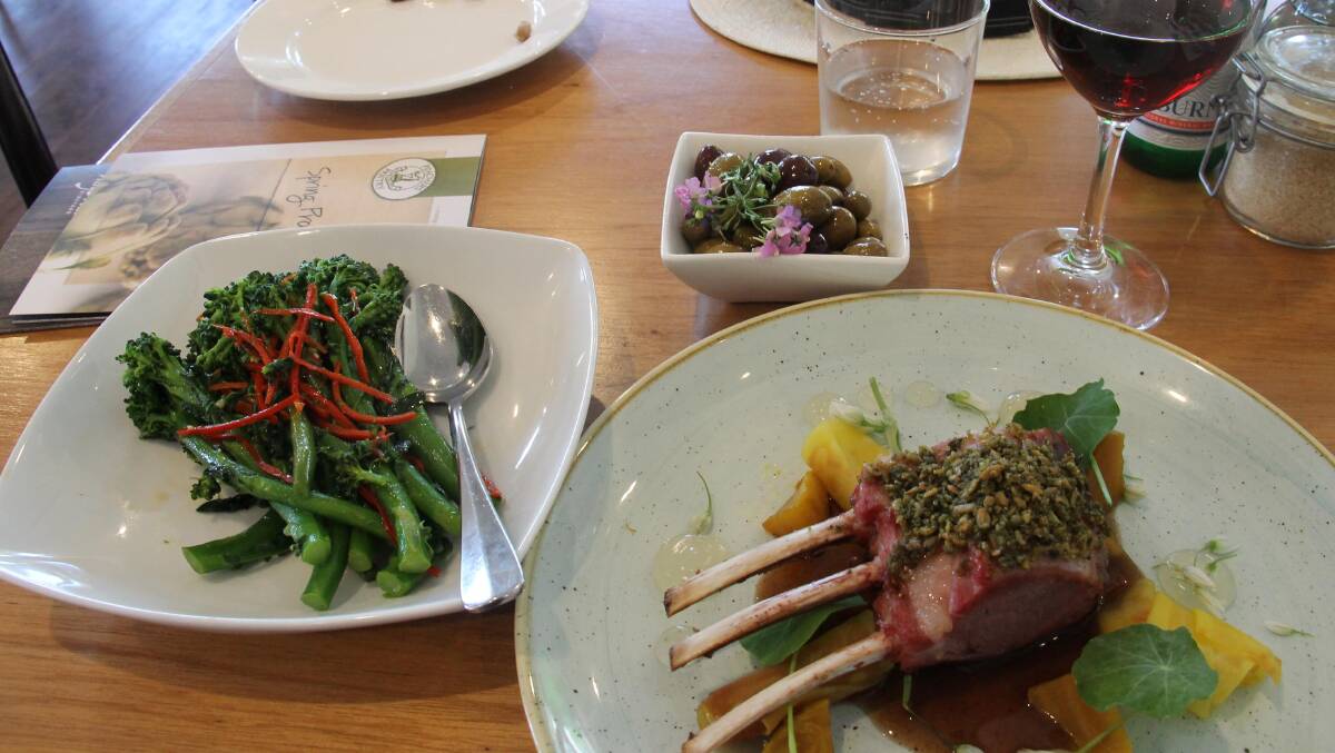 The signature smoked rack lamb in the restaurant at Poacher’s Pantry.