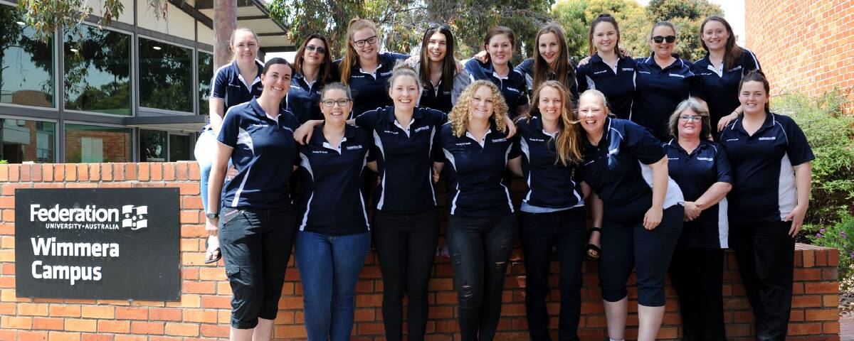 DONE AND DUSTED: Diploma of nursing students from the Wimmera campus of Federation University Australia after completing their final exams. Picture: OLIVIA PAGE