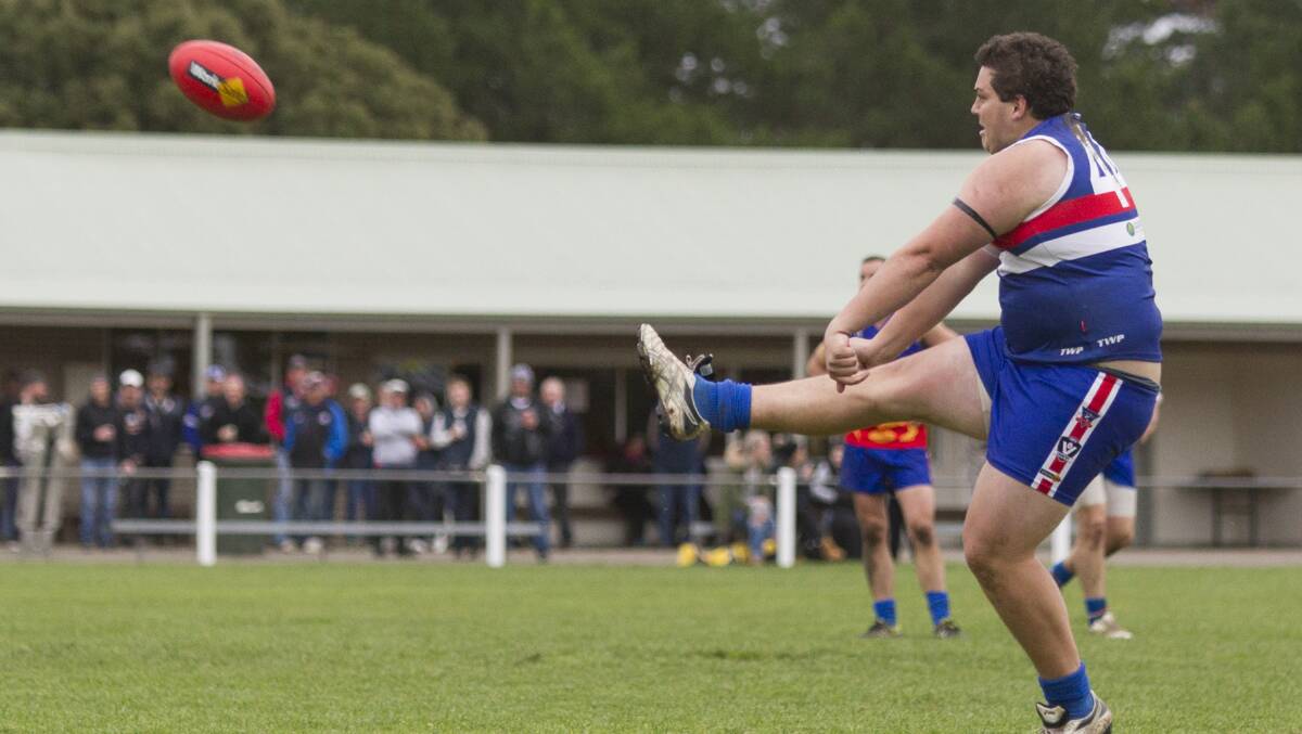 Callum Baker lines up the goals in Rovers round 10 win over Great Western.