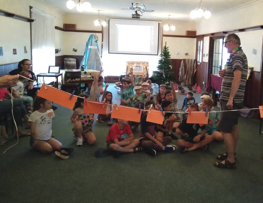 EDUCATIONAL: Children participate in one of the school holiday activities at Ararat Presbyterian Church. Picture: CONTRIBUTED