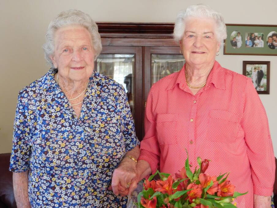 END OF AN ERA: Ararat's Charity Club president, Bernadette Harrington (right) is pictured thanking Jean Davis for her contribution and hospitality for over 40 years. Picture: MICHELLE DE'LISLE