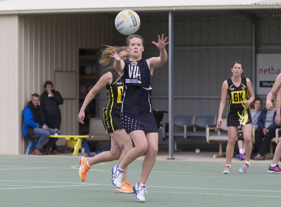 EAGLE HAS LANDED: Abby Driscoll was named among Ararat Eagles' best players in the loss to  Wickliffe-Lake Bolac last weekend. Picture: PETER PIKCERING 