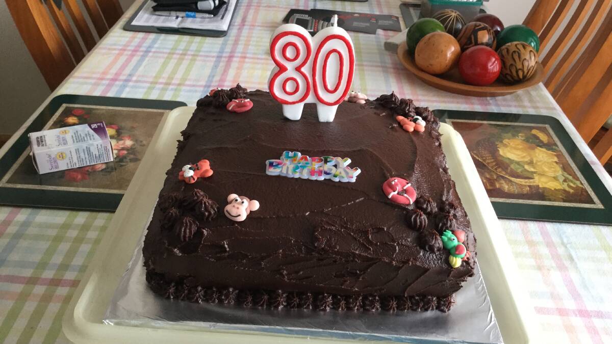 Mr Cannata's 80th birthday cake.  