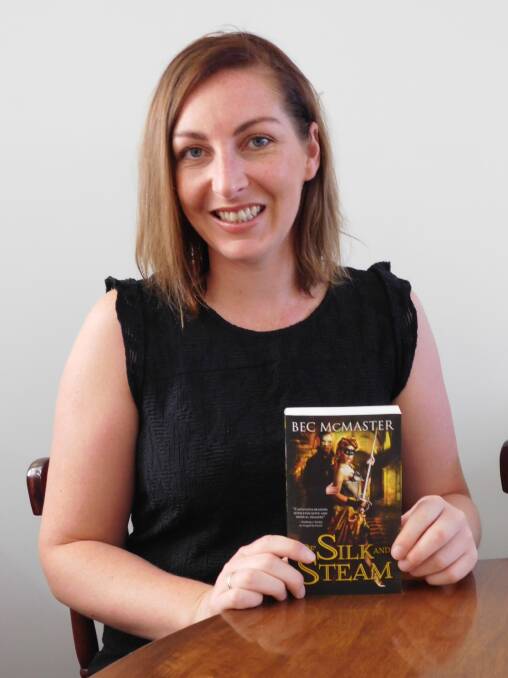 Ararat's Rebecca Skrabl with her award-winning book, titled 'Of Silk and Steam.' Picture: MICHELLE DE'LISLE  