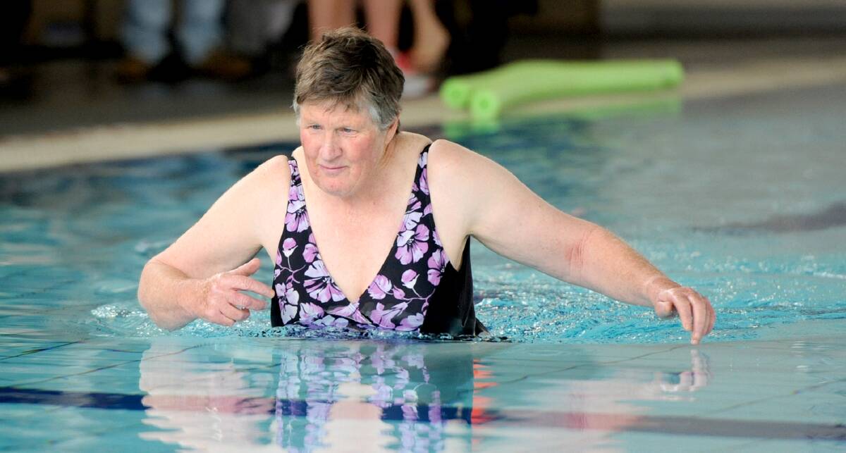 Sue McDougall in action at the Horsham Tri-State Games. Picture: SAMANTHA CAMARRI 