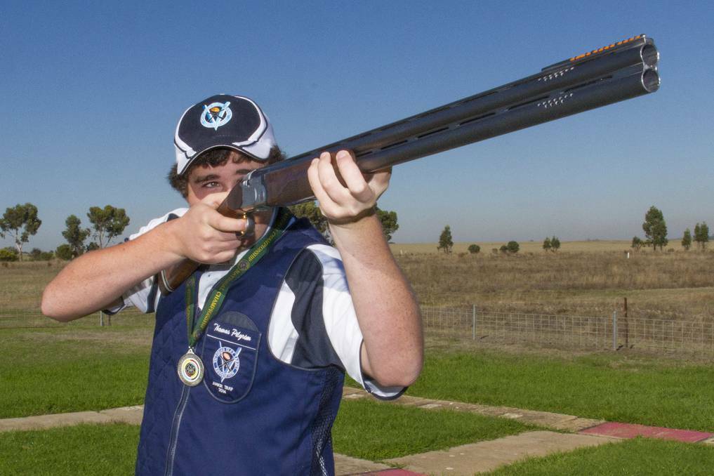 EYES ON THE PRIZE: Ararat shooter, Tom Pilgrim, believes he can match it with the best in the upcoming New South Wales state championships. 