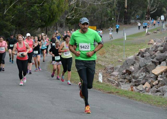 Damian Skurrie competes in the 12km run during Run the Gap. Picture: TRUDY RUSSELL