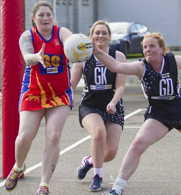 Baseline: Great Western's goal shooter Kira Horsburgh cuts the baseline in order to get a pass in the B grade match against Ararat Eagles. Ararat Eagles defeated Great Western 44-28. Picture: Peter Pickering.