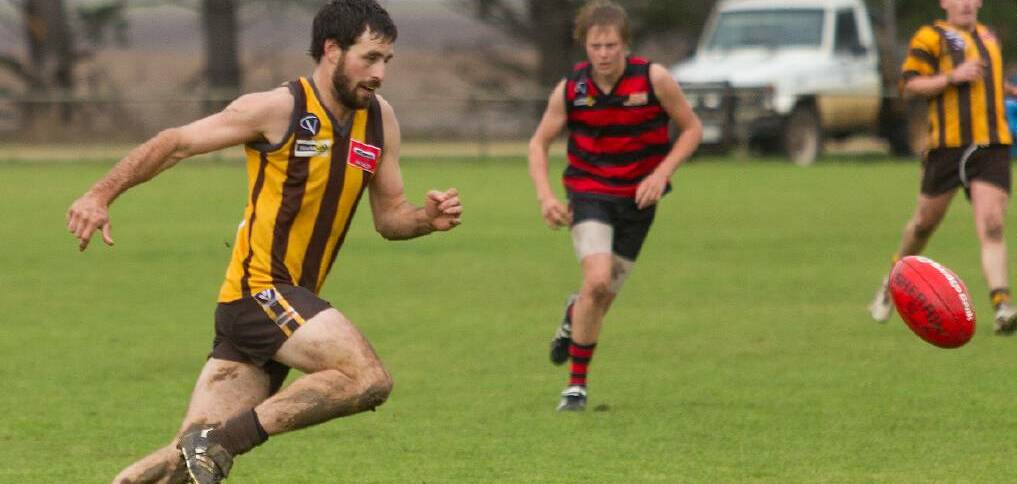 LIKE A HAWK: Tatyoon's Sean McDougall has lead from the front all year for the Hawks. Picture: Peter Pickering