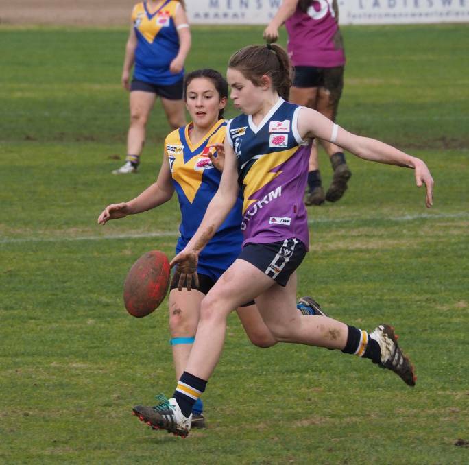 Ararat Storm's Ayesha Nicholson in action during 2016. Nicholson continued her strong form on Sunday.