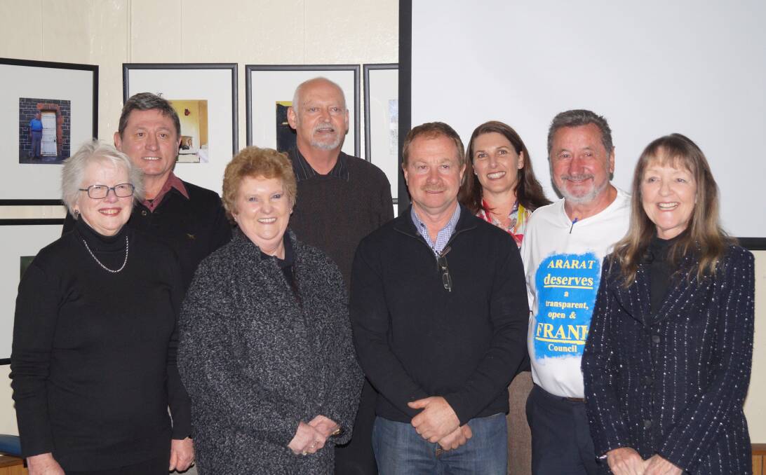 CANDIDATES: Fay Hull, Bill Braithwaite, Gwenda Allgood, Peter Beales, Gary Hull, Jo Armstrong, Frank Deutsch and Glenda McLean addressed the meeting. Picture: Adam Hill