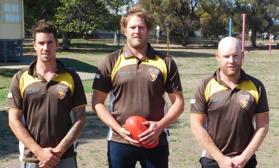 LEADERS: Tatyoon coaches Luke Nicholas, Adrian Pilgrim and Andrew Marx have plenty to work with in 2017. Picture: Michelle De'Lisle
