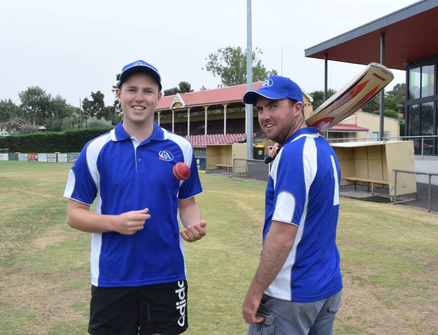 LEADERS: Chris Jerram and Jarrod Blandford will be the vice captain and captain of the GCA team on Friday night. Picture: Adam Hill