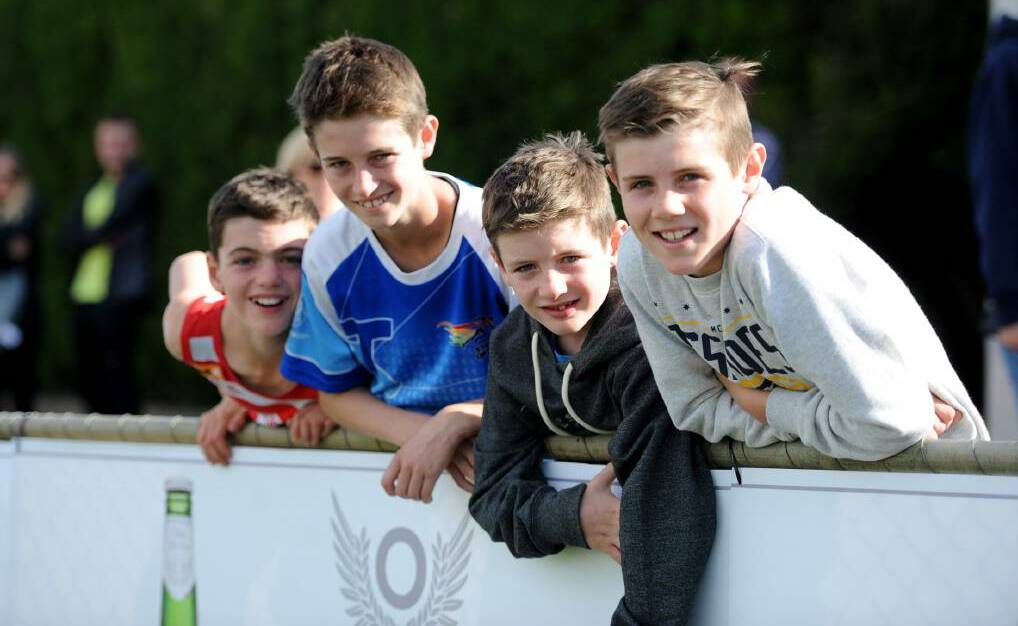 CHEER: Josh Augustinus, Jack, Ned and Harry O'Farrell enjoy the Gift. Pictures: Samantha Camarri