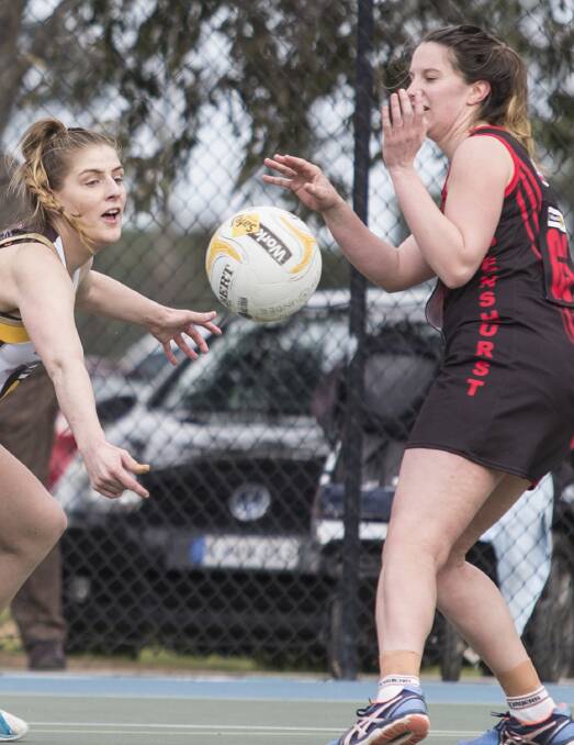 LIKE A HAWK: Tatyoon's quick-thinking Hannah Astbury in the round 17 match against Penshurst. Picture: PETER PICKERING
