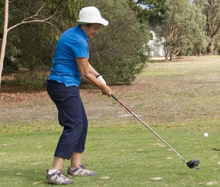 SWING: Therese Gemmola in action during a previous round at Chalambar Golf Club. Picture: Peter Pickering
