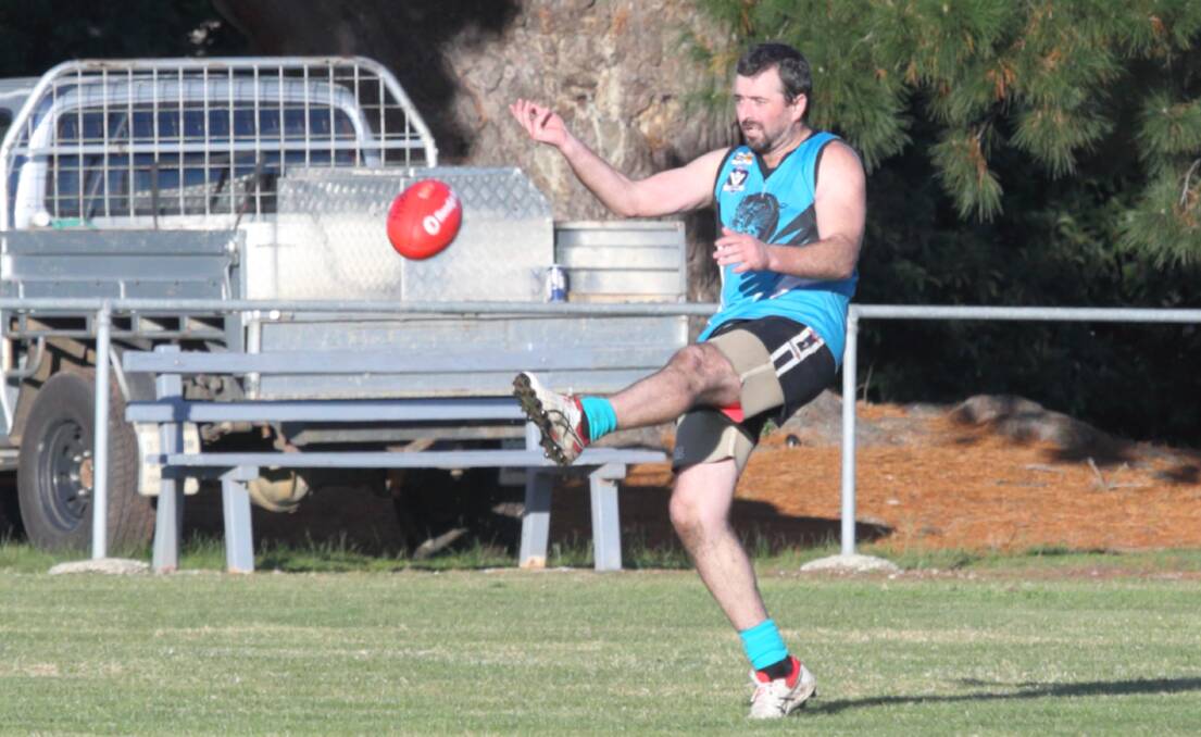 FORWARD THREAT: Moyston-Willaura forward John Vanderwaal is on track for his second consecutive 100-goal season. He has kicked 56 goals at the halfway point of the season. Picture: Peter Pickering
