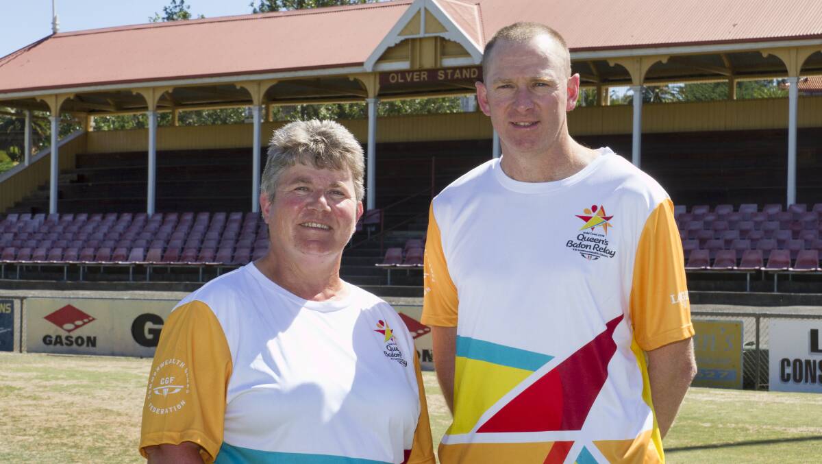 CHOSEN FEW: Karen Brennan and Joel Freeland will be part of the Queen's Baton Relay in Ararat on Tuesday. The relay will finish at Alexandra Oval. Picture: Peter Pickering