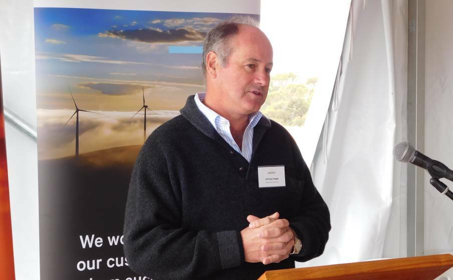 FESTIVAL PLANS: Ararat mayor Paul Hooper said a running festival which could take place at the Ararat wind farm would have positive impacts for the Ararat community. Picture: Peter Pickering. 