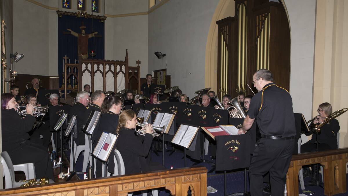 Trumpeting away: Members of the Ararat Brass Band and Development Program perform at the Solo Brass Showcase on May 20. Picture: Peter Pickering. 