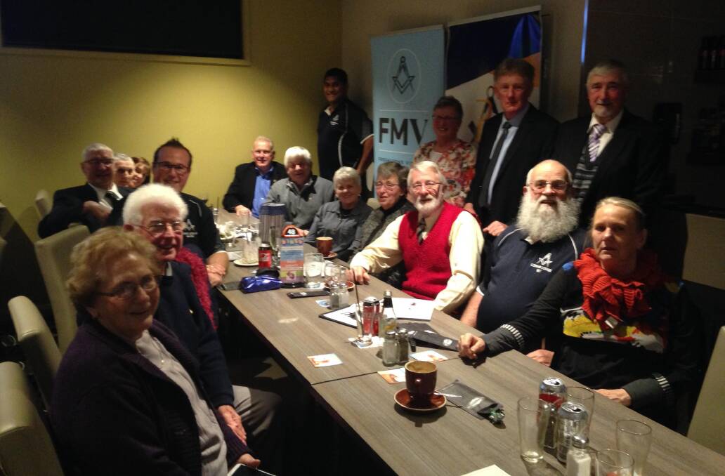 GOOD NIGHT OUT: WWRBLSC, Wimmera combined lodges and NAHC members at the recent presentation dinner after the successful fundraising garage sale.