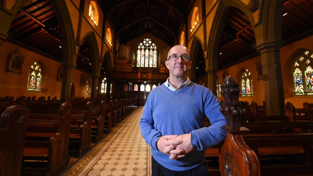 New path forward: Ballarat Vicar-general Justin Driscoll says the church needs to develop a more participatory structure where parishioners play an active role in governance in order to prevent future instances of sexual abuse. Picture: Jeremy Bannister 