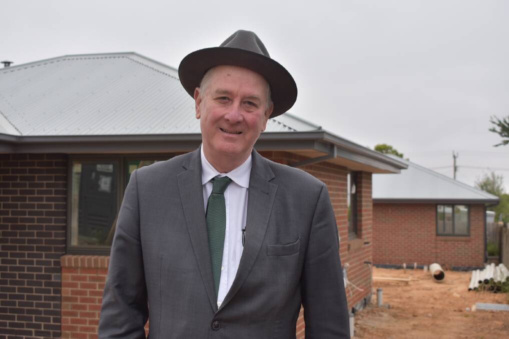 ANNOUNCEMENT: Minister for Housing Richard Wynne at an Ararat building site. Picture: JAMES HALLEY