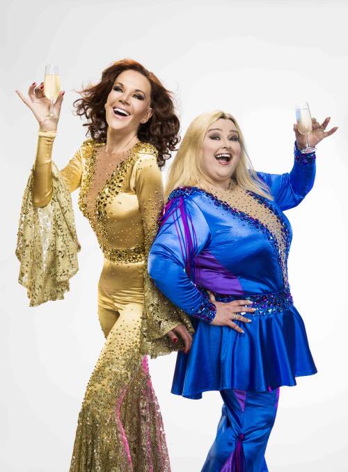 DIE-HARD FANS: Rhonda Burchmore and Lara Mulcahy are bringing lycra and all the ABBA hits for one ABBA-Solutely Fabulous night. Picture: CONTRIBUTED.