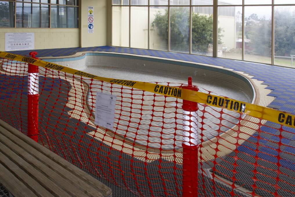 CLOSED: Ararat Fitness and Leisure Centre’s toddler pool is closed to the community until support structure issues are fixed. Picture: PETER PICKERING