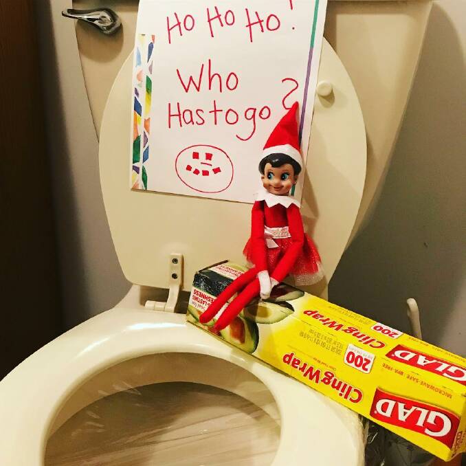 A very naughty elf gets into the spirit. Picture by l8stacy.