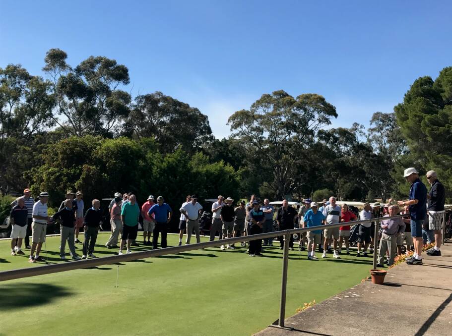 WHAT A DAY: Conditions were perfect for Monday's Wimmera veterans event at Stawell, making the already pristine course even more playable. 66 golfers from 19 clubs around the Wimmera competed. Picture: Contributed. 