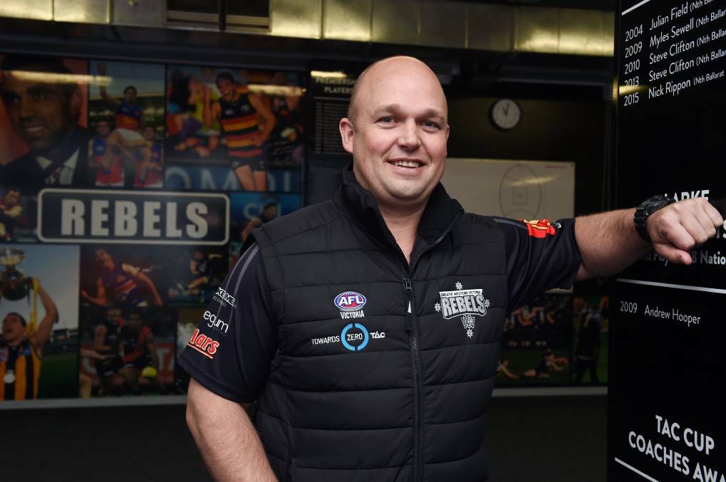 Marc Greig will coach the Greater Western Victoria Rebels in the 2018 TAC Cup.