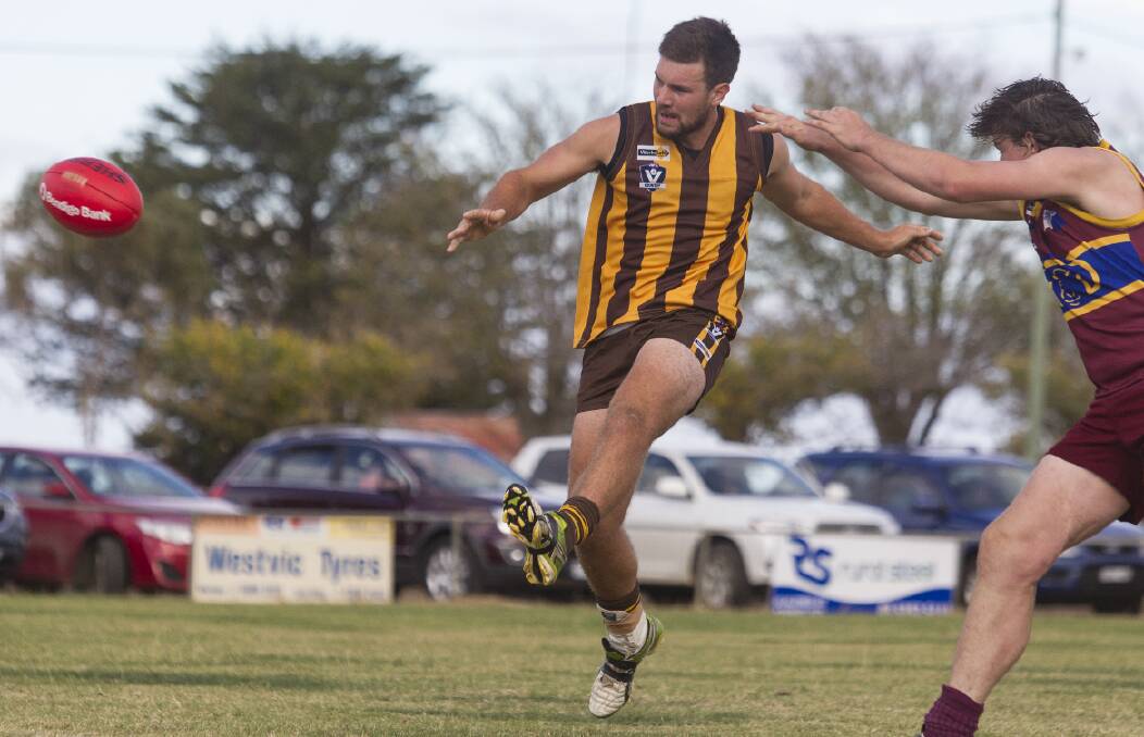 Sharp shooter: Tatyoon full-forward Steven Butler (54 goals) has slipped to second on the league's leading goal kicker tally after Lismore/Derrinallum's Wayne Loader (55) booted nine majors against the Hawks last Saturday.