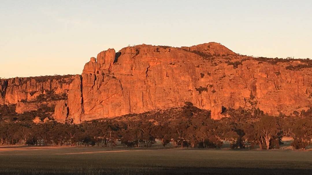 @webbhpics wrote via Instagram: "The Mount looking stunning this morning #Mt Arapiles #wakeupwimmera #lovely view"