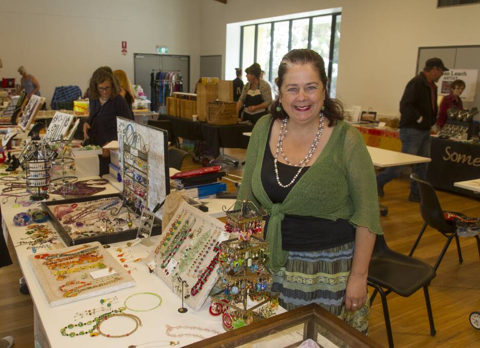 SO MANY OPTIONS: Alison Bainbridge at her stall at the Pomonal Market. There will be a similar setup on Sunday.  Picture: Peter Pickering
