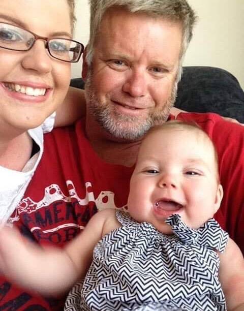 COMMUNITY SUPPORT: The Stawell community has rallied behind Shanae and her family pictured here with husband Darrin and daughter Charlotte Kate. 