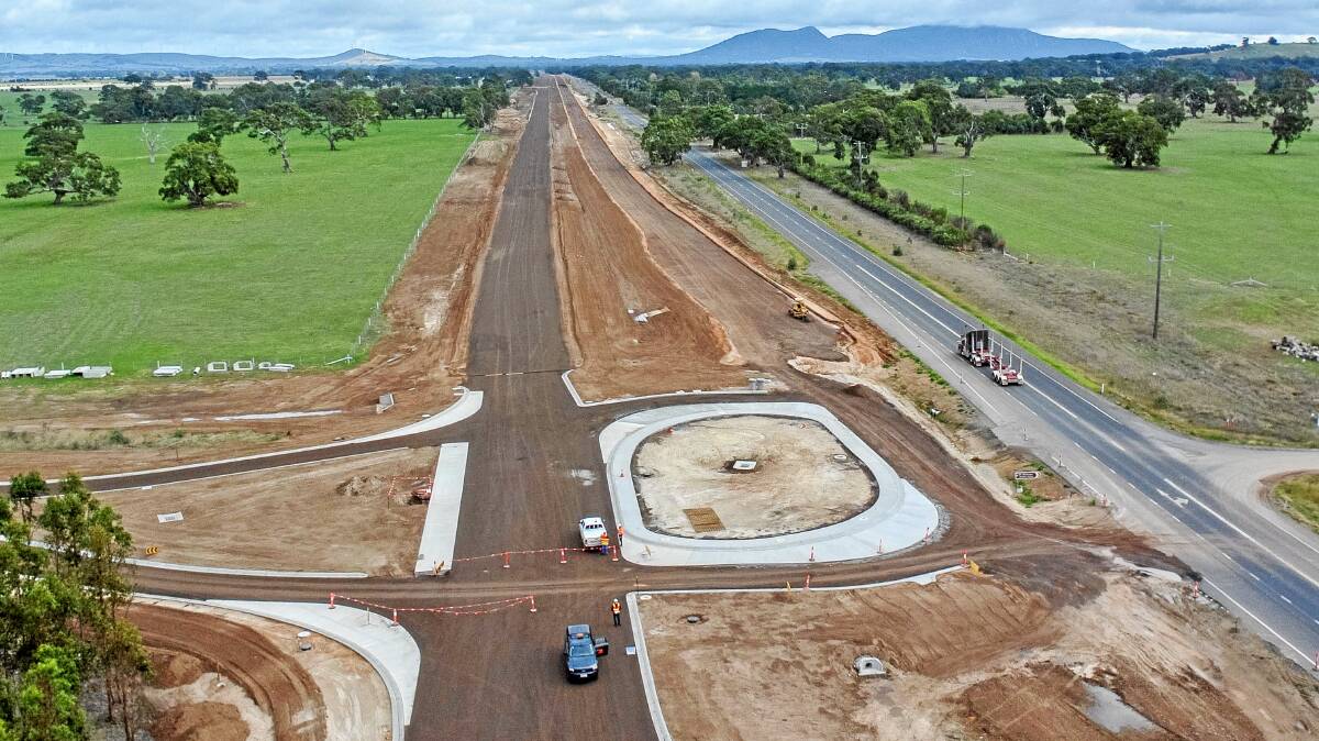 PLANNING: The Western Highway duplication construction project in 2015.