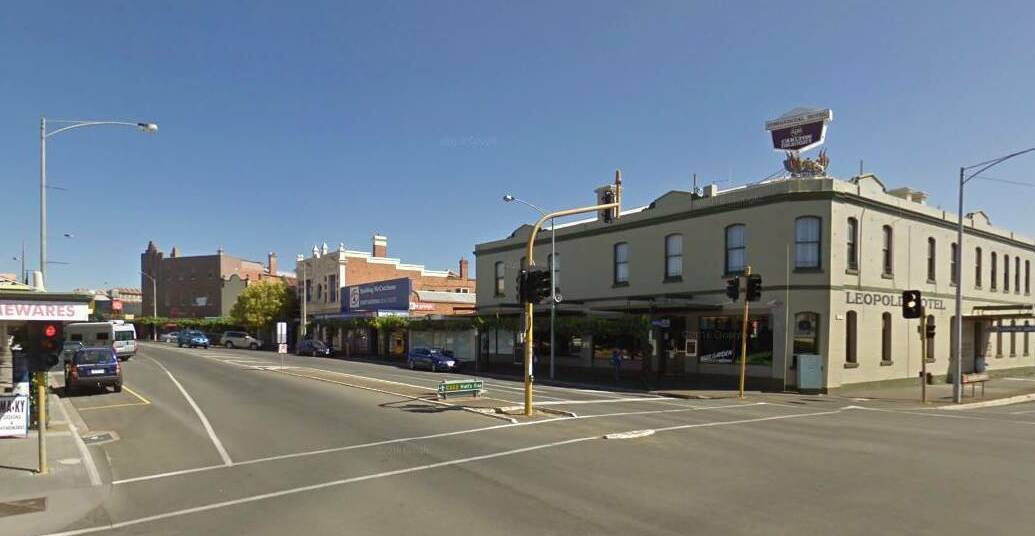 The corner of Vincent and Barkly Streets, Ararat where police say a hoon driving incident occurred on February 10.