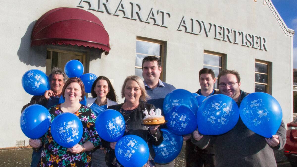 MILESTONE: Ararat Advertiser staff celebrate 100 years since the founding of the masthead, the second oldest continuous newspaper publication in Victoria. 