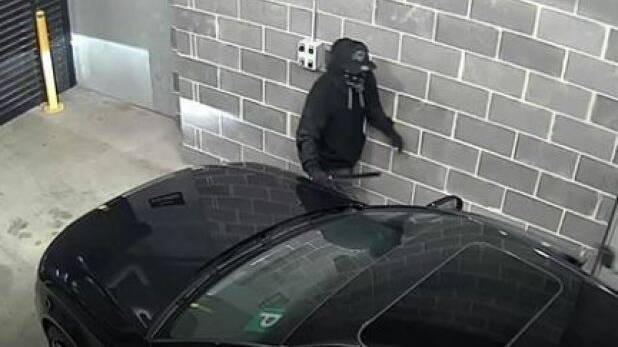 A CCTV image of an alleged home invasion shared on a Victorian anti-crime Facebook page.